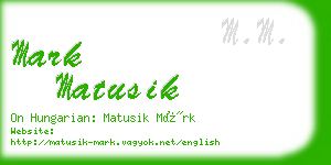 mark matusik business card